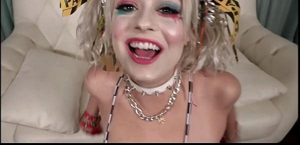  Teen Step Sister Nova Cane Dressed Up As Harley Quinn Cosplay Family Fuck With Step Brother Before Comic Con POV